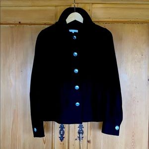 Anne Fontaine Paris Black Pea Coat, Size M EU38